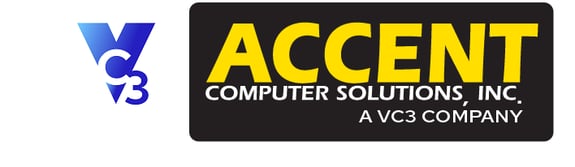 vc3 logo and accent computer solutions logo